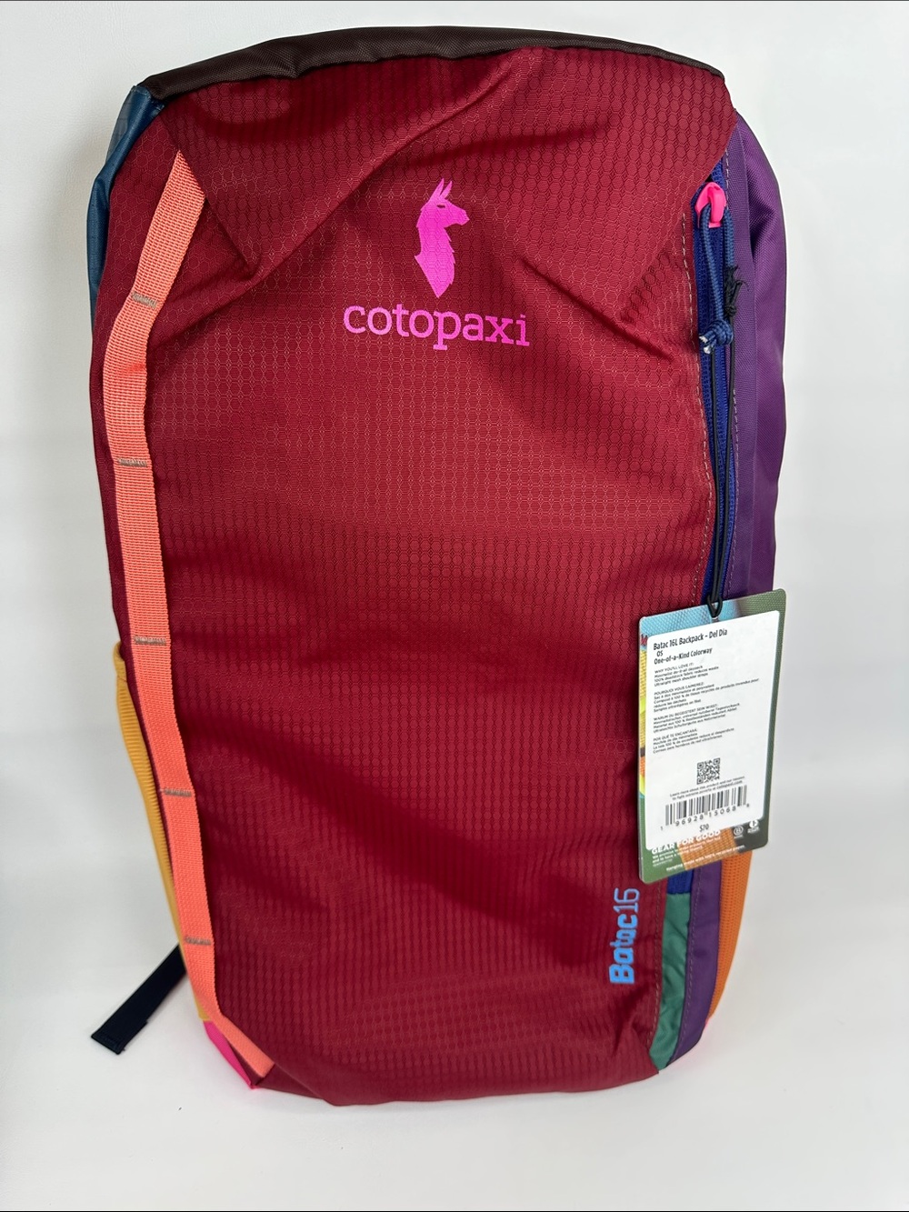 Cotopaxi Batac Del Día 16L Backpack One-of-a-Kind Multicolor Lightweight Daypack
